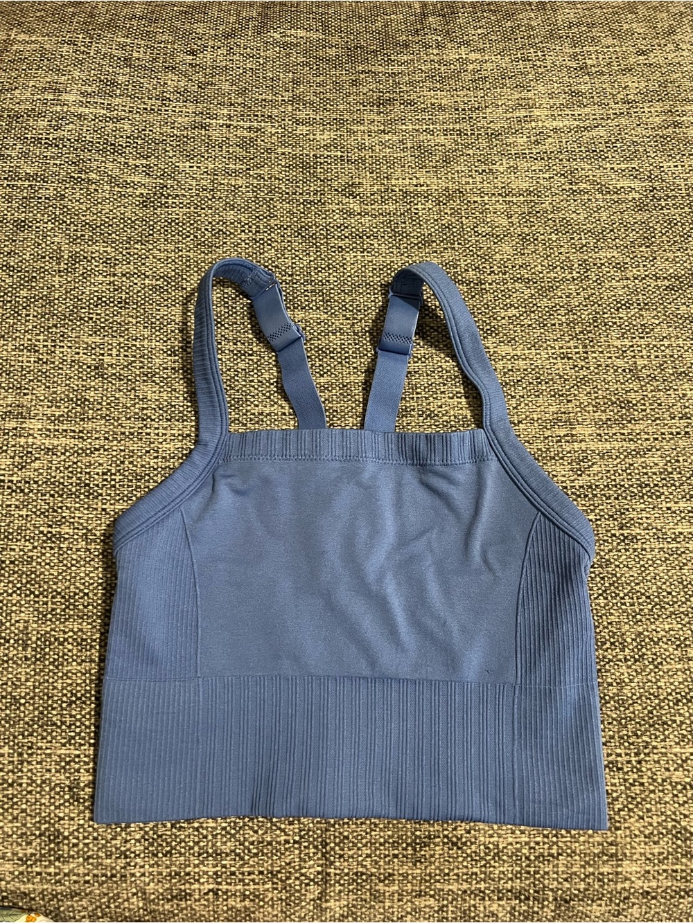 Target Blue Ribbed Sports Bra Size Small